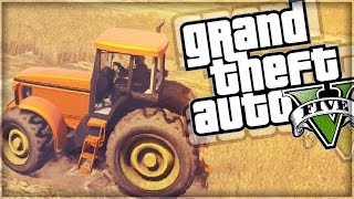 GTA 5 Funny Moments  Funny Tractor amp Lawnmower Racing GTA V Online [upl. by Karry319]