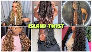 Elegant Flat twist Braids Passion Twist Hairstyles Island twist Senegalese twist braid Aub604 [upl. by Grantland]