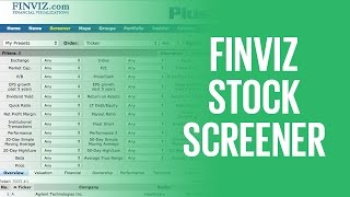 Finviz Stock Screener How To Screen For Stocks With the Free Screener From Finvizcom [upl. by Hirschfeld]