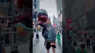 Real Life Venom Destroying Time Square  venom spiderman cosplay marvel [upl. by Siroled157]