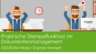 Dokumente amp Rechnungen digital stempeln mit der DOCBOX® Archivierungssoftware für Unternehmen [upl. by Rafiq734]