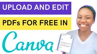 How to Upload and Edit PDFs in Canva  LATEST UPDATE 2021 [upl. by Enelra]