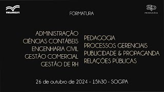 Formatura AO VIVO Cursos Uniasselvi 20241 15h30 [upl. by Stronski]