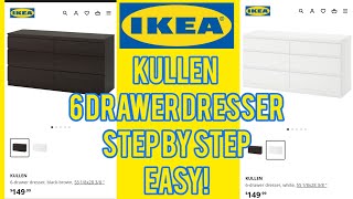 KULLEN 6 DRAWER DRESSER STEP BY STEP EASY [upl. by Eineeuq]