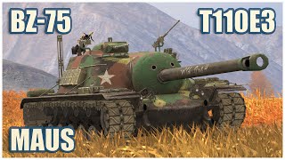 T110E3 BZ75 amp Maus • WoT Blitz Gameplay [upl. by Felice]