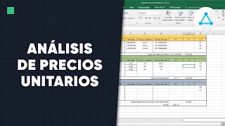 Análisis Precios Unitarios 2020 [upl. by Atilahs918]