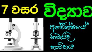 Grade 7 Science lessons sinhalaඅන්වීක්ෂයේ නිවැරදි භාවිතය [upl. by Christmann]