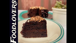 Super Easy Chocolate Ganache Cake  foodloverslovetocook  Mamta [upl. by Halyhs]