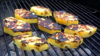 Grilled Pineapple Dessert Recipe  GardenFork [upl. by Htiekal]