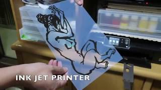 SCREEN PRINTING  INK JET ARTWORK FILM  A4 A3 [upl. by Adamina983]