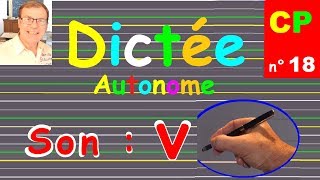 Dictée CP – CE1 autonome de mots  Le son v  18 [upl. by Ahseinek]