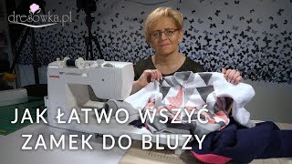 Wszywanie zamka do bluzy dresowej [upl. by Eelram319]