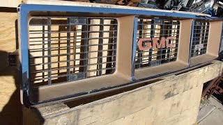 6270838 1973 1974 GMC SIERRA GOLD GRILLE 15 25 35 JIMMY ROYAL GRANDE 454 350 SUBURBAN [upl. by Herstein]