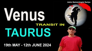 Venus Transit In Taurus 2024 Vedic Astrology। Venus Transits In Taurus 2024। [upl. by Nissensohn]