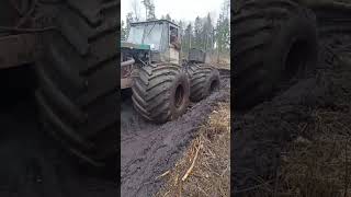 Monster T150 ☠️🚜 Beautiful Tractors tractor forestfarming farming johndeere woodworking [upl. by Ahsenet]