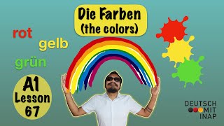 A1 German lesson 67  die Farben  Colors in German  Wortschatz Fragen amp Antworten  Vocabulary [upl. by Annayehc]