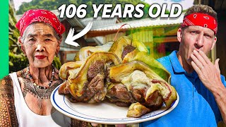 Eating Philippines Rotten Pork Delicacy with Apo Whang Od [upl. by Katy]