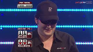 The Devilfish vs Phil Hellmuth  Classic Hands  Premier League Poker  partypoker [upl. by Sato]