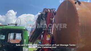 Safe and Efficient Transportation of Fuel Storage Tanks Under Construction [upl. by Niltiak]