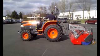 Kersten KM60 rear mounted sweeper on a Kubota L5040 [upl. by Kathleen]