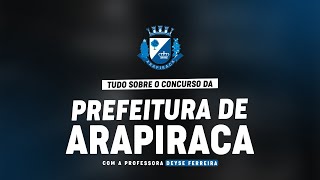 CONCURSO PREFEITURA DE ARAPIRACA AL PLANEJAMENTO DE ESTUDOS [upl. by Aryk]