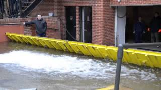 FloodBreak passive flood barriers deploy automatically at customer location  January 2013 [upl. by Yorgos]