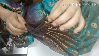 Saree stitching with plates complete process [upl. by Einhoj]