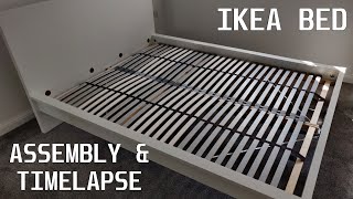 Ikea Bed Assembly Instructions and Time Lapse  How To [upl. by Aihtak]