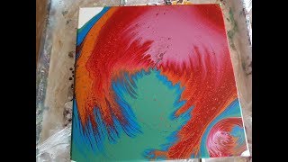 pouring leuchtende Farben 40x40cm135 [upl. by Kandy]