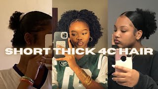 Hairstyles for SHORT THICK 4C Hair [upl. by Rani]