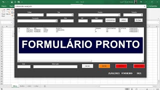 Formulário AVANÇADO no Excel para Salvar Vários Itens Simultaneamente  PRONTO PARA BAIXAR [upl. by Llib]