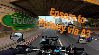 Riding from Epsom to Putney via A3  Suzuki Vstrom 650L [upl. by Kassie]