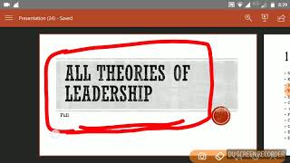 Leadership theories part 1 [upl. by Mylor632]