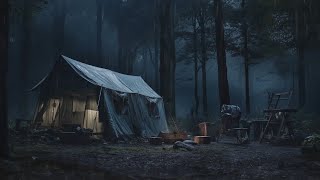 Sound of rain and thunder in a camping tent  Peaceful environment [upl. by Elbag]