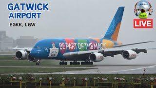 GATWICK AIRPORT  Plane Spotting 300324 liveplanespotting liveairport airportlive [upl. by Driskill687]