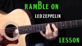 how to play quotRamble Onquot by Led Zeppelin  acoustic guitar lesson [upl. by Aleakim]