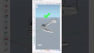 How to create a spiral staircase using True Bend plugin in SketchUp [upl. by Ssew98]