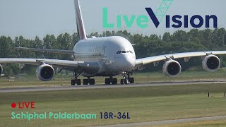 Live Vision  Schiphol  Polderbaan 18R36L [upl. by Atil]