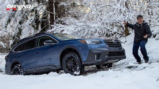 Subaru XMode Winter Snow Test  Outback Onyx XT [upl. by Ainit910]