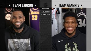 Team LeBron amp Team Giannis Full Draft  2019 NBA AllStar [upl. by Finnegan]