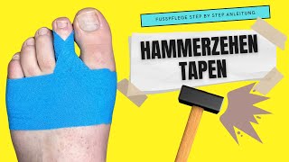 HAMMERZEH TAPEN  Hammerzehen tapen Anleitung [upl. by Leak]