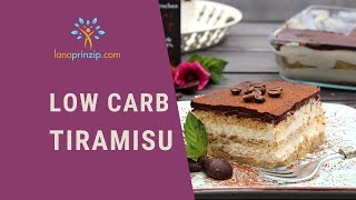 Low Carb Tiramisu Rezept mit Schokoladen Glasur  schnell einfach und gesund [upl. by Ateiram]