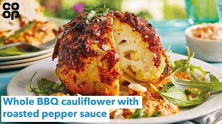 Coop  Whole BBQ cauliflower with roasted pepper sauce [upl. by Wurster]