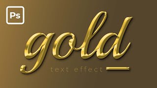 Gold Text Effect in Photoshop [upl. by Anoval]