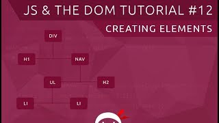 JavaScript DOM Tutorial 12  Creating Elements [upl. by Nohsram]