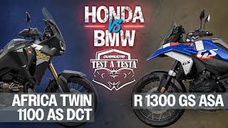 Test a Testa 15  BMW R 1300 GS ASA VS Honda Africa Twin Adventure Sports DCT [upl. by Sida726]