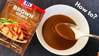 How to Make McCormick Brown Gravy Mix [upl. by Sallie277]