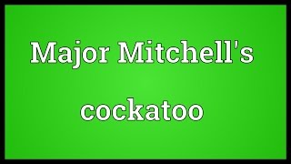 Major Mitchells cockatoo Meaning [upl. by Emmeline]