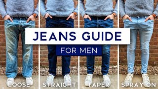 Mens Jeans Fit Guide  The Best Style Jeans For Your Physique [upl. by Boot]