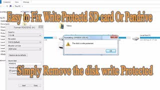 How to remove write protection from sd card [upl. by Eleahcim791]